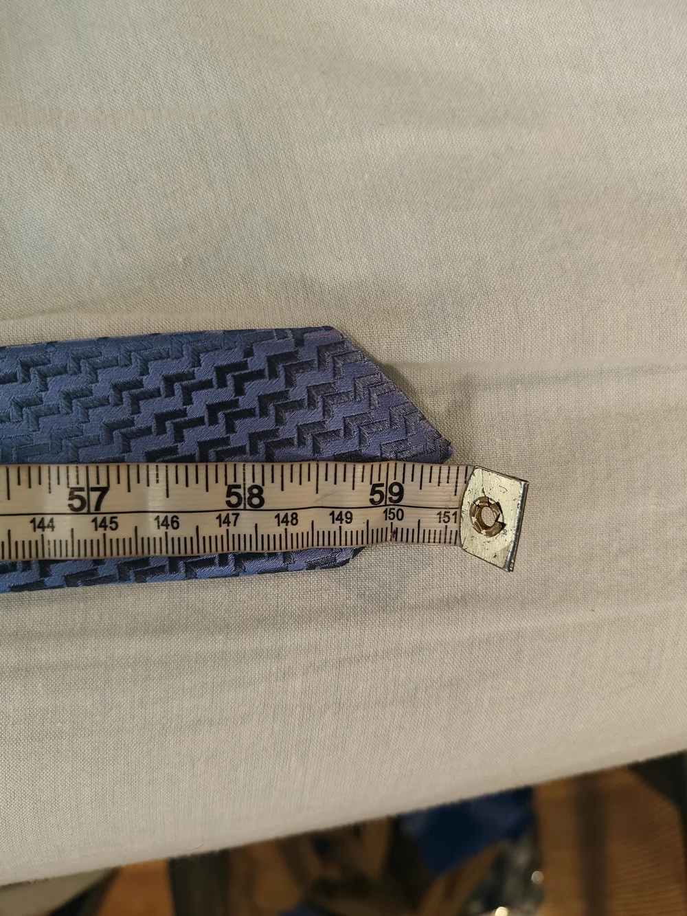 Ermenegildo Zegna Blue Woven Houndstooth 100% Silk Tie Made in Italy